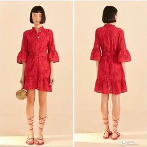 FARM Rio Red Lace Dress